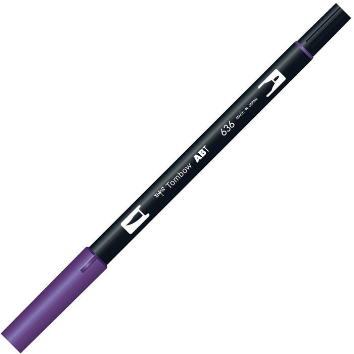 Tombow Imperial Purple Dual Brush Pen Set - 6 Pieces AB-T636-6P-Kiichin - The #1 Place for Japanese Goods in Your Hand!