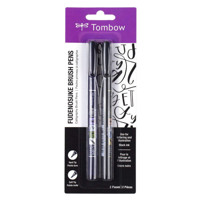 Tombow Fudenosuke Brush Sign Pen 2Set Gcd112 & Gcd111 – High-Quality Writing Tools