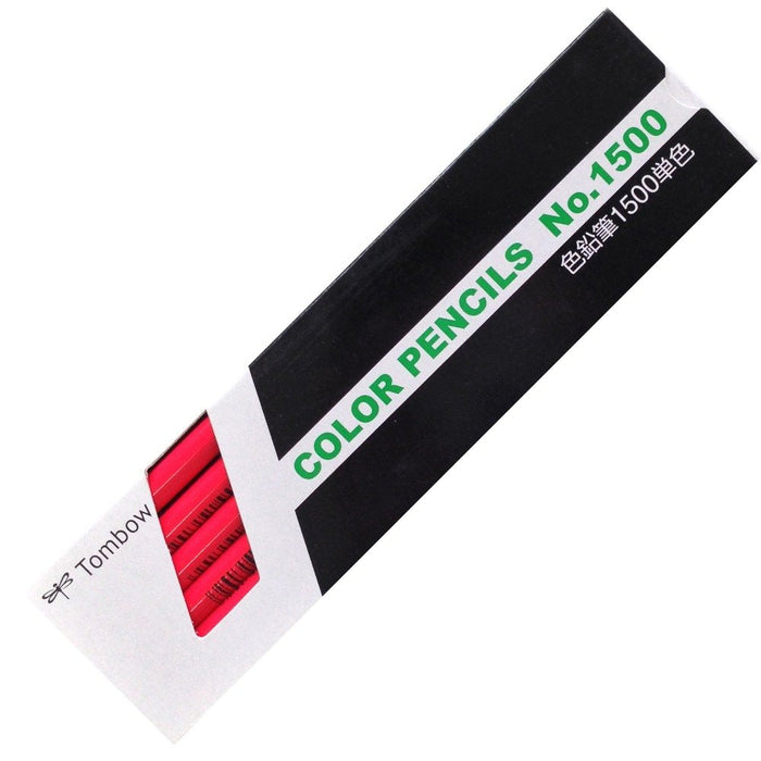 Tombow Colored Pencil Set Light Red 1500 Series Pack of 12-Kiichin - The #1 Place for Japanese Goods in Your Hand!