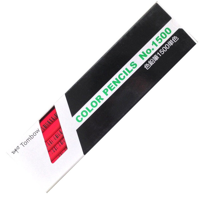 Tombow 1500 Colored Pencil Single Color Red Pack of 12-Kiichin - The #1 Place for Japanese Goods in Your Hand!