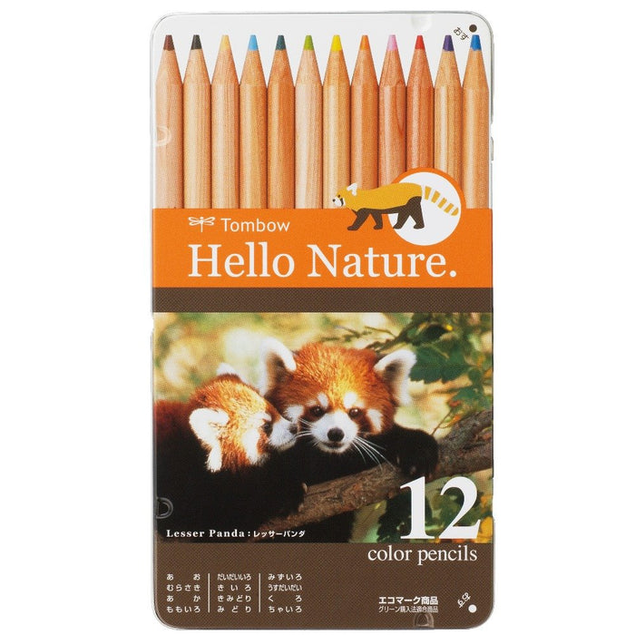 Tombow Hello Nature Red Panda 12-Color Set Colored Pencil CB-RHNDL0212C