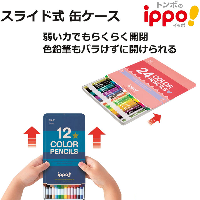 Tombow Ippo! 24 Count Natural Colored Pencils in Slide Can