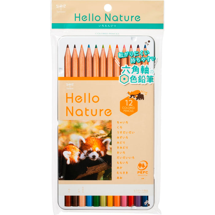 Tombow Hello Nature小熊貓12色鉛筆套裝