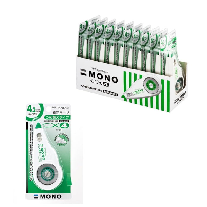 Tombow Mono Cx 修正带 4.2mm 宽度 10 片装