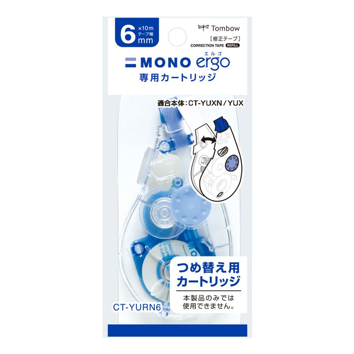 Tombow Mono Ergo 修正带 6mm 5 件装简易替换盒 Ct-Yurn6-5P