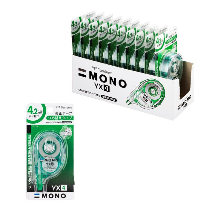 Tombow Mono Correction Tape 4.2mm Set of 10 Ct-Yx4-10P