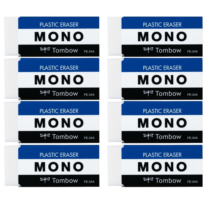 Tombow Mono PE04 Eraser Pack of 8 Pieces High-Quality JCA-811AZ