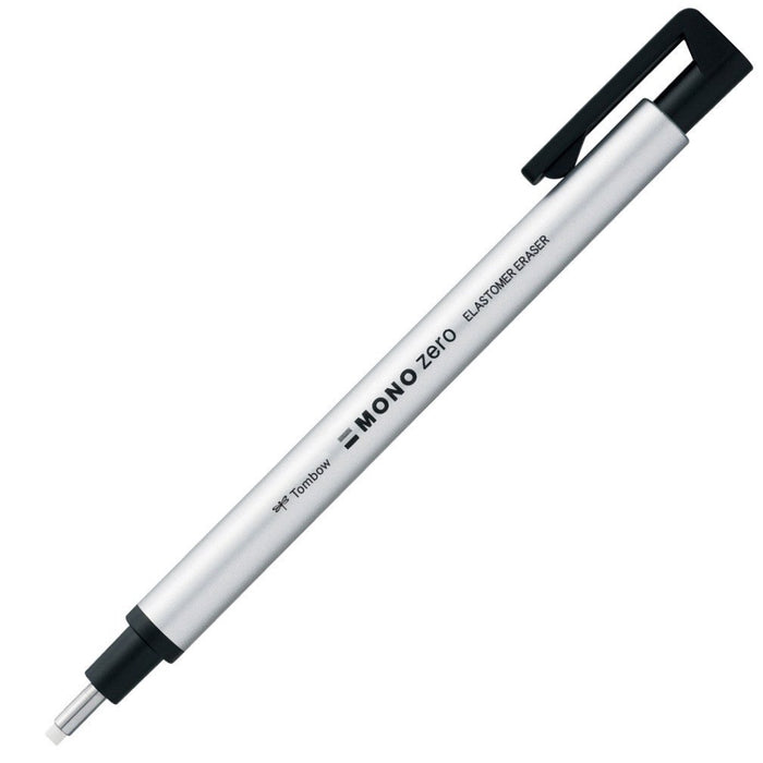 Tombow Japan Monozero Round Silver Pencil Holder Eraser-Kiichin - The #1 Place for Japanese Goods in Your Hand!