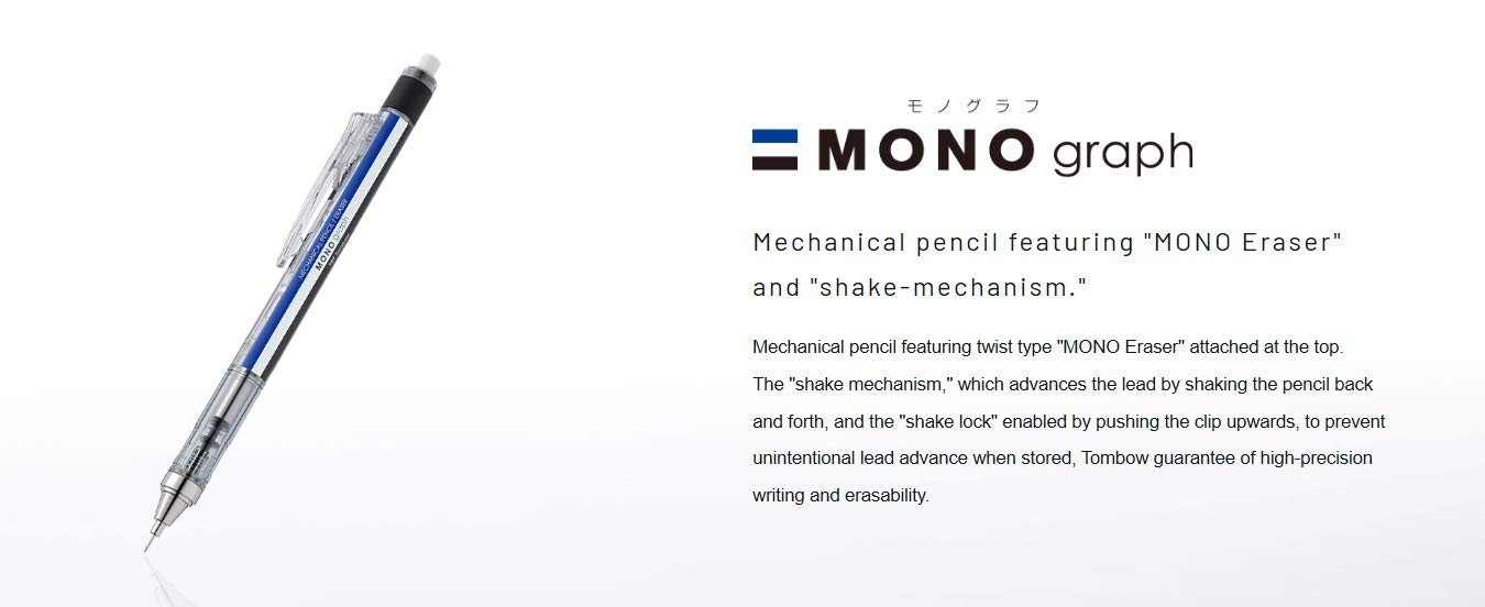 Tombow Monograph 自动铅笔 0.5 Dpa-132B（经典黑色）