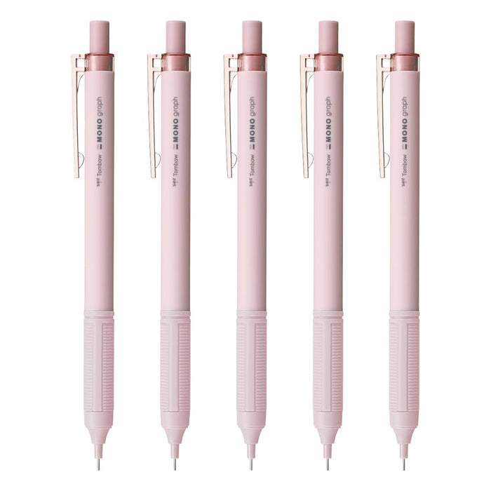 Tombow Monograph Light 0.3mm Mechanical Pencil Set Grayish Pink - 5 Pieces