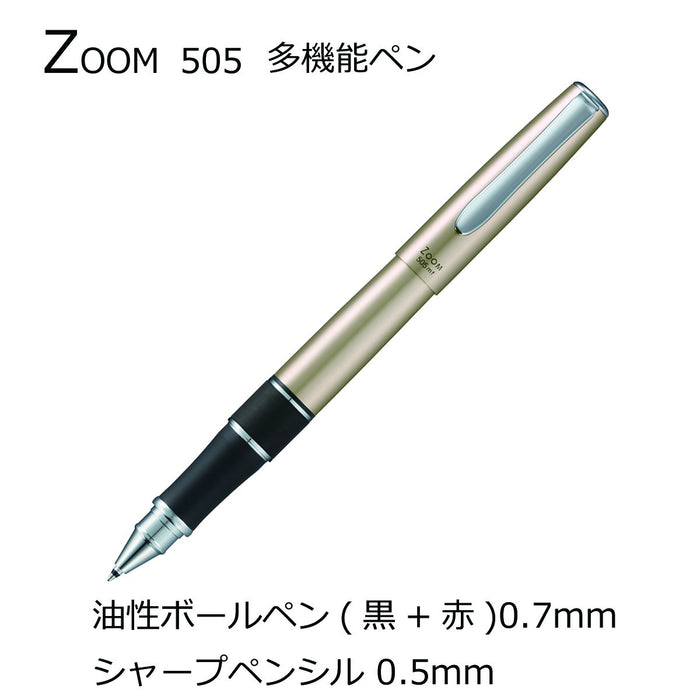 Tombow 2-Color Multifunctional Pen with Sharp Zoom 505Mf - Silver Edition