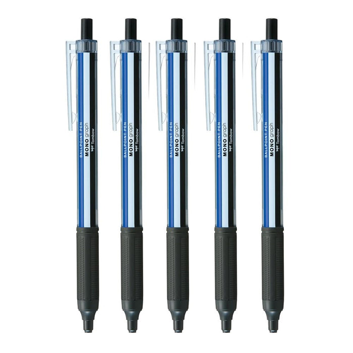 Tombow Monograph Light Ballpoint Pen 0.5mm Black Ink Mono Color 5-Pack