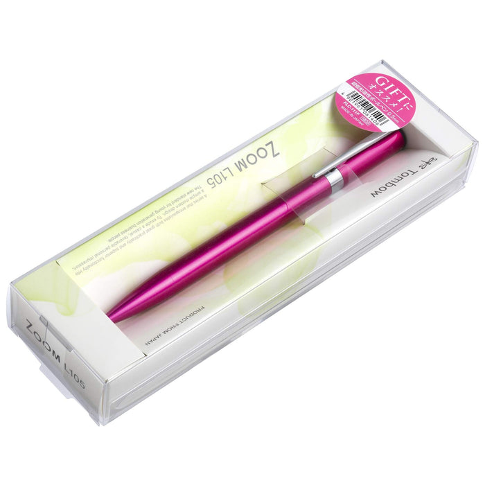 Tombow Zoom L105 粉色圆珠笔 0.5 毫米油性礼品包装