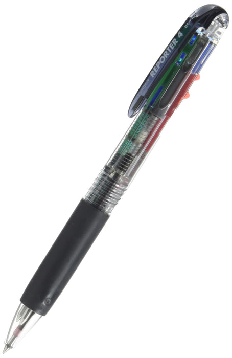 Tombow Reporter 4 Multicolor 0.7mm Ballpoint Pen with Transparent Shaft