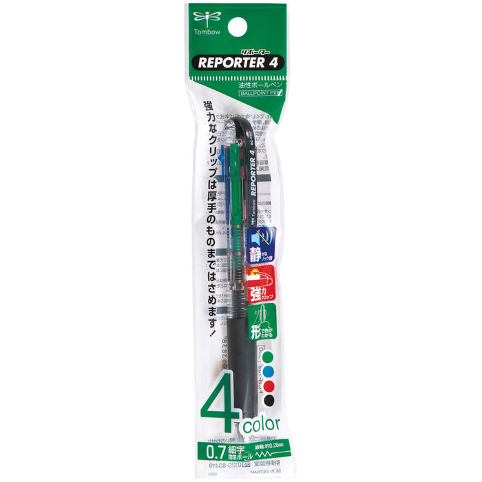 Tombow 4-Color Oil Ballpoint Pen Transparent Pack Tombow Reporter FCB-132 Pencil