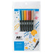 Tombow 6-Color Nordic Set AB-T6CNR Dual Brush Pen and Pencil Brush-Kiichin - The #1 Place for Japanese Goods in Your Hand!
