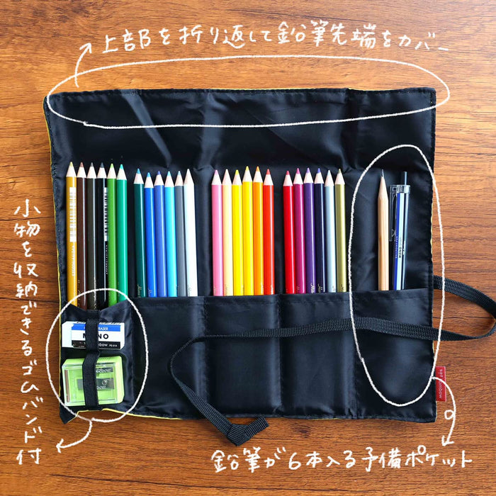 Tombow Colored Pencil Set with Mini Sharpener 24 Colors in Roll Case