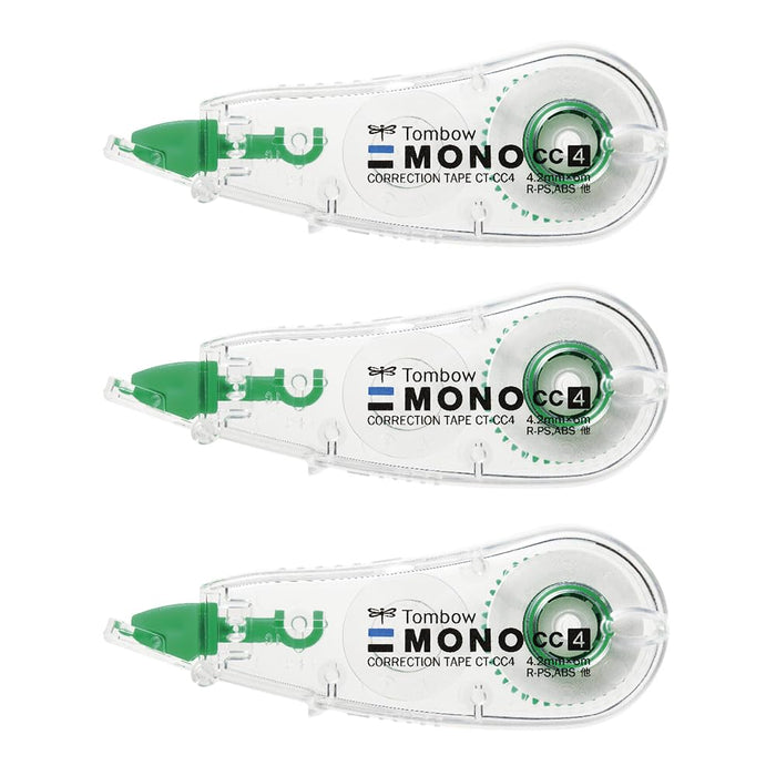 Tombow Mono CC Pencil Correction Tape 4.2mm Size 3-Piece Pack