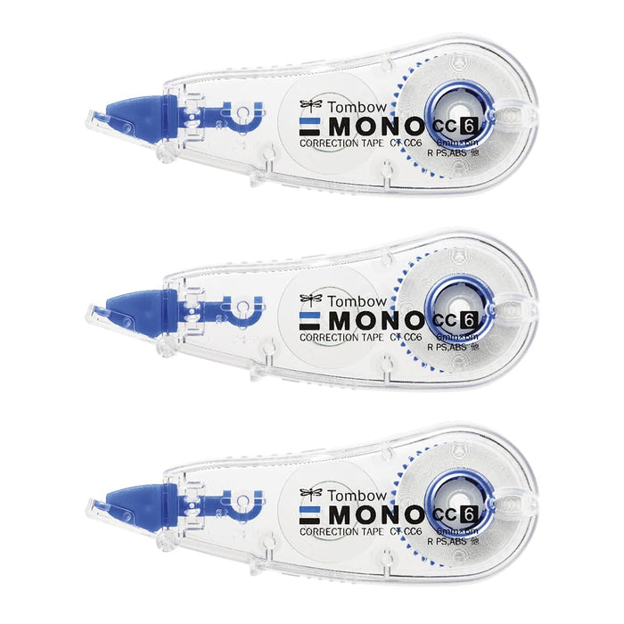 Tombow Mono CC 6mm Correction Tape Pack of 3 KCB-327 Model