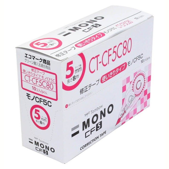 Tombow Mono Correction Tape 5mm Pink 10-Pack