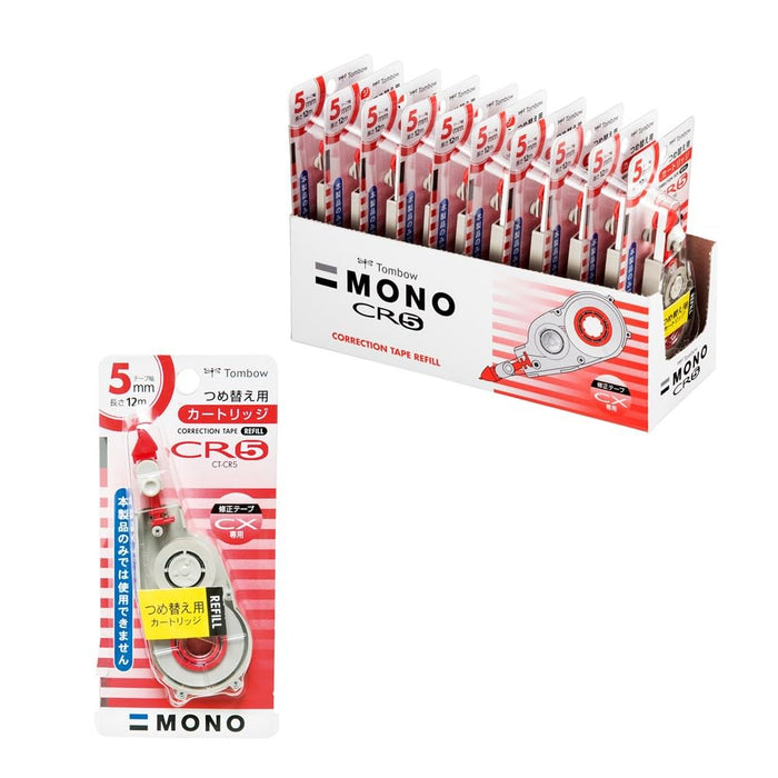 Tombow Mono Correction Tape Cartridge CR5 Pack of 10-Ct-Cr5-10P