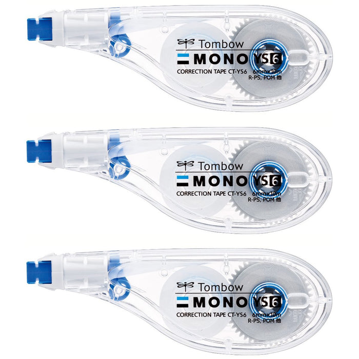 Tombo Mono Pencil Correction Tape 6mm Width Pack of 3 Pieces - Kca-327