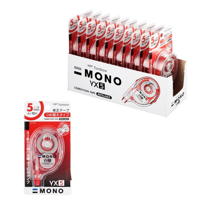 Tombow Mono Correction Tape 5mm Pack of 10 Pencils - Ct-Yx5-10P