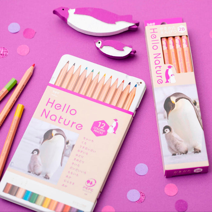 Tombow 2B Drawing Pencil Hello Nature Emperor Penguin Design Artistic Pencil