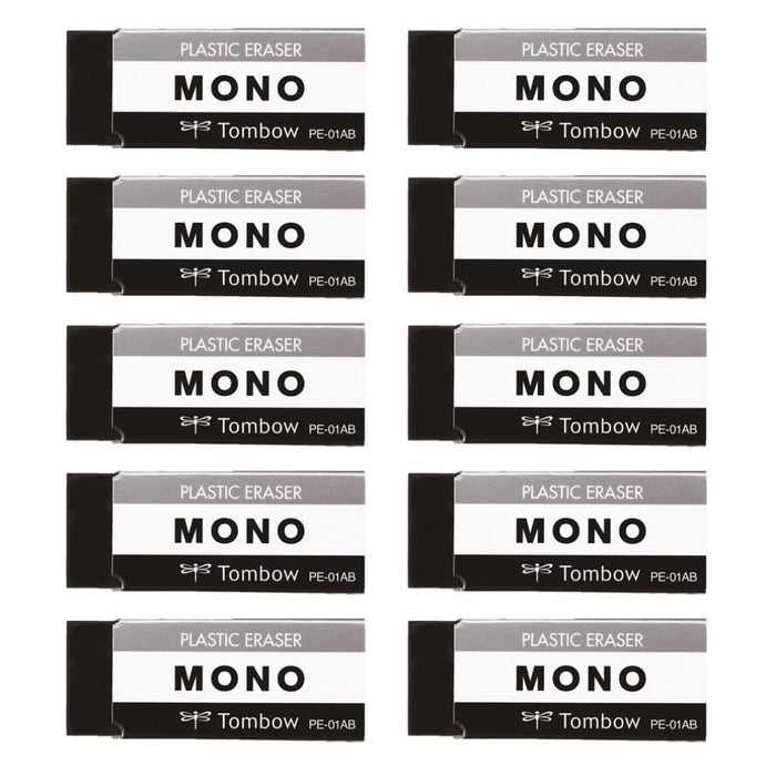 Tombow Mono Black Pencil Eraser S Size Pack of 10