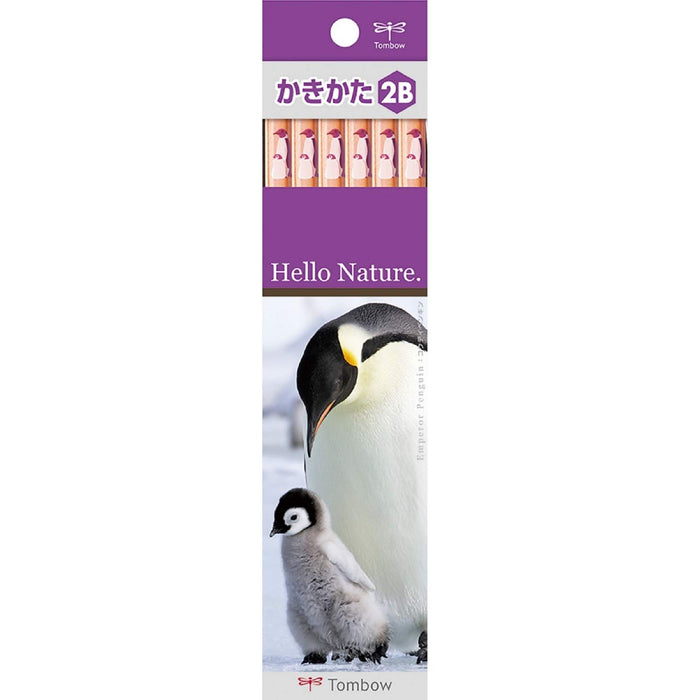 Tombow 2B Emperor Penguin Drawing Pencils Hello Nature Series Pack of 12