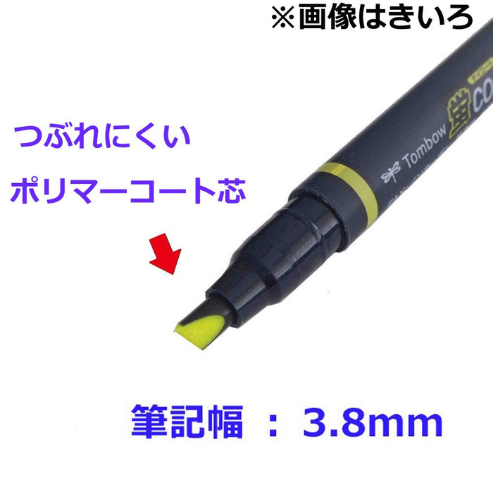 Tombow 荧光橙色铅笔荧光笔 10 支装 涂层 80 - Wa-Sc93-10P