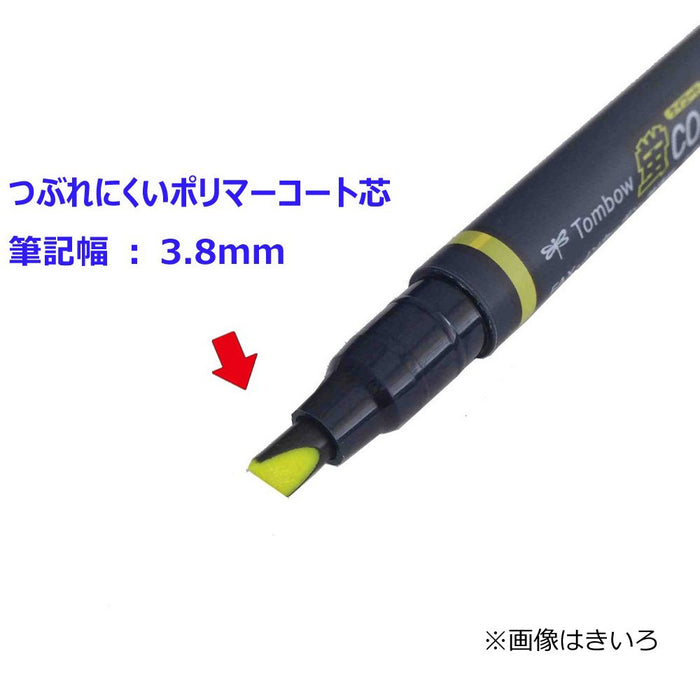 Tombow 荧光 80 红色荧光笔铅笔 10 支装 Wa-Sc94-10P