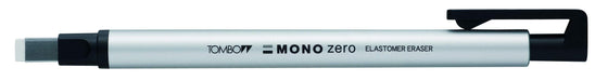 Tombow Mono Zero Square Pencil Holder Type Eraser Silver EH-KUS04-Kiichin - The #1 Place for Japanese Goods in Your Hand!