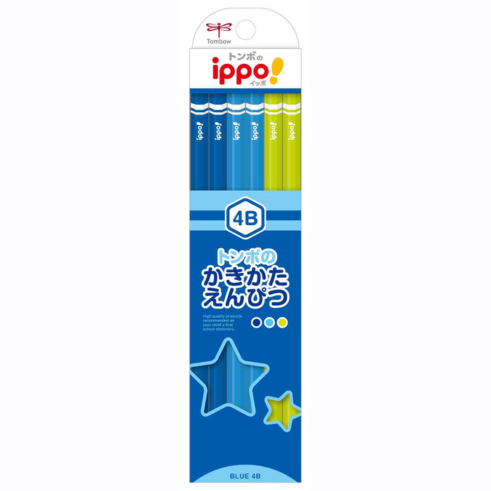 Tombow Ippo 繪圖鉛筆 4B 純藍色 - 高品質藝術工具