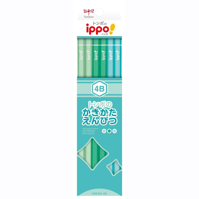 Tombow Ippo Drawing Pencil 4B Plain Green for Art and Sketching