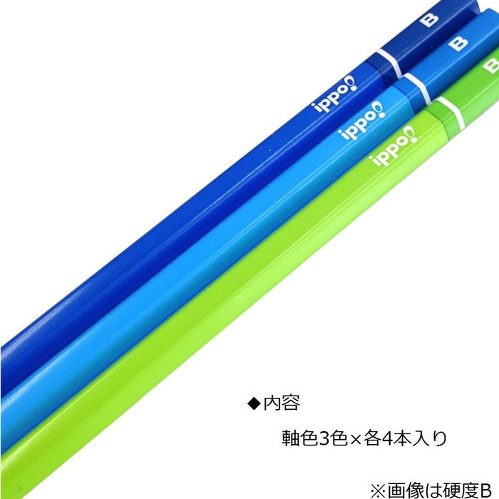 Tombow Ippo 2B 普通 M 铅笔 Easy Draw 12 支装