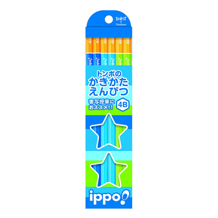 Tombow Ippo 4B 绘图铅笔 12 支装 蓝色 - Tombow 铅笔系列