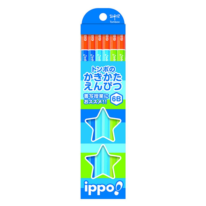 Tombow 6B Blue Pencil - Ippo Series Perfect for Drawing Set of 12