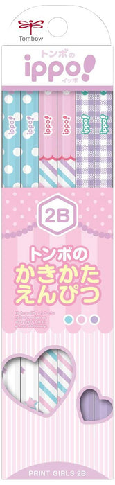 Tombow Ippo Kakikata 2B 印花女孩鉛筆 Kb-Krw04-2B 型號