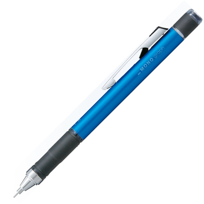 Tombow Mono Monograph Light Blue Mechanical Pencil with Rubber Grip