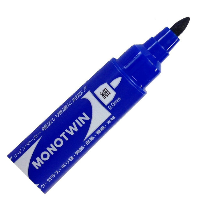 Tombow Mono Twin E Blue Oil Pen 10 Pieces Pack - OD-TME15-10P