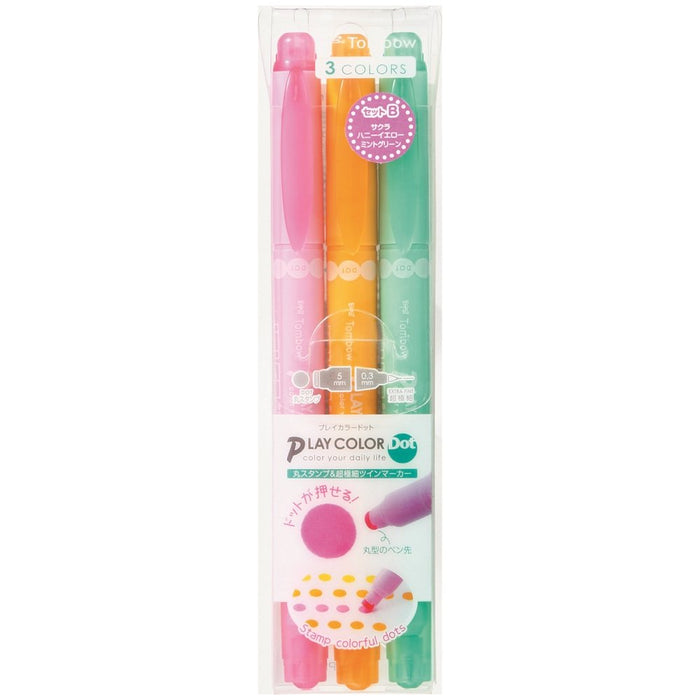 Tombow Signature Pen 3-Color Set Water-Based Pencil and Play Color Dot Gce-311B