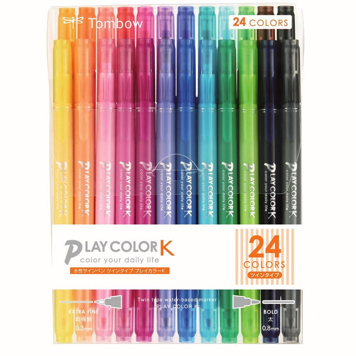 Tombow Signature Pen Play Color K 水性铅笔 - 24 色套装