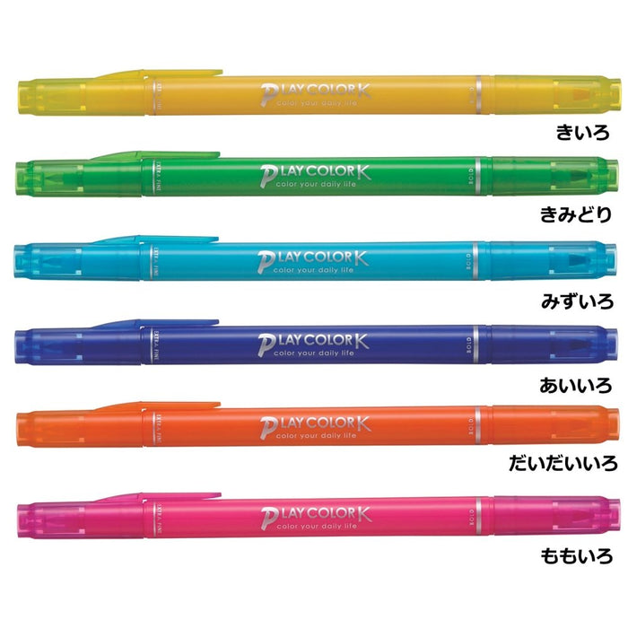 Tombow Play Color K 水性签名笔 6 色装 - Gcf-611A