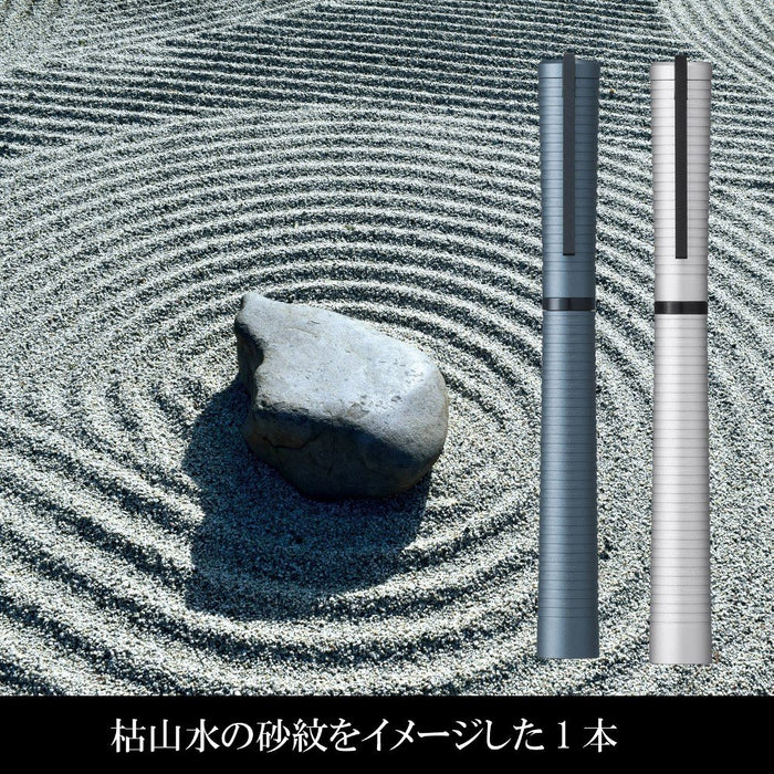 Tombow Zoom Rhyme Water-Based Ballpoint Pen Indigo Sand Ripple Design