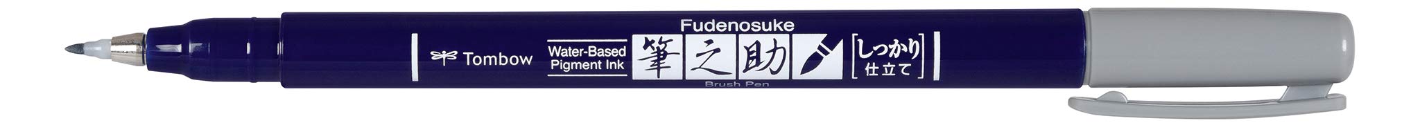 Tombow Fudenosuke 水性簽字筆 客製灰色 1 支