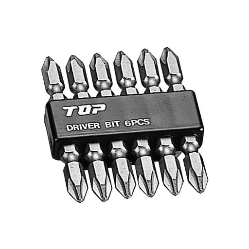 Top Kogyo Driver Bit Set 6pc No.2 Magnet Catch 65mm for Electric Drills-Kiichin - The #1 Place for Japanese Goods in Your Hand!