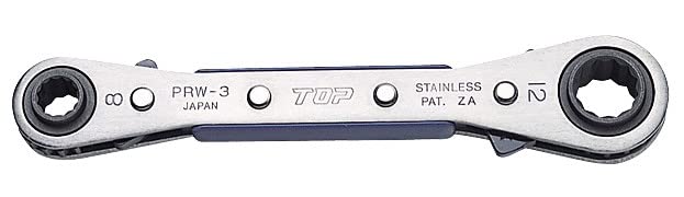 Top Kogyo Plate Ratchet Wrench 4 Sizes 8x10mm 12x13mm Thin Type Japan Made-Kiichin - The #1 Place for Japanese Goods in Your Hand!