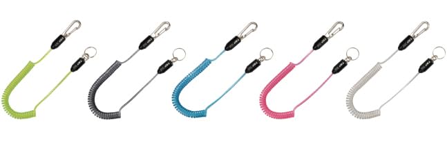 Top Kogyo Slim Square Coil Safety Cord Black Japan Tangle-Resistant-Kiichin - The #1 Place for Japanese Goods in Your Hand!