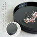 Yamaya Lacquerware Shop 24cm Round Black Sakura Tray - Ideal Gift Item-Kiichin - The #1 Place for Japanese Goods in Your Hand!